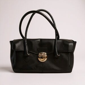 Wilsons Leather Pelle Studio Black Italian Leather Shoulder Bag Tote